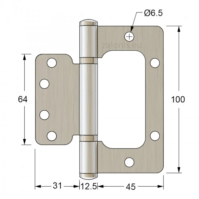 ΜΕΝΤΕΣΕΣ ΚΟΥΦΩΜΑΤΩΝ 100x90x2.5 / ΝΙΚΕΛ ΜΑΤ